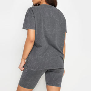 Ensemble short deux pièces pour femme, dernière collection, printemps, sport, décontracté, uni, respirant, séchage rapide, t-shirt et short - Product Image 3