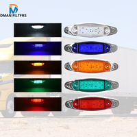 Lampe de signalisation étanche de conception populaire 24V lumière latérale de voiture 12 LED lumière en forme de bateau pour feux de position de remorque