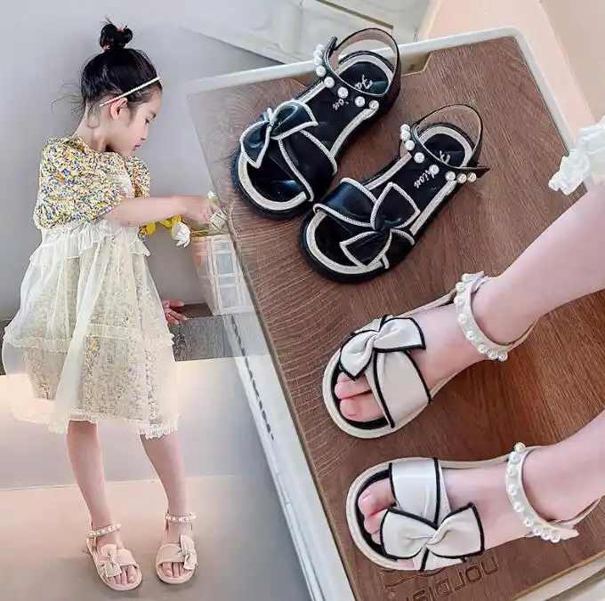 Girls Princess Shoes Summer New Children's Little Girl Cute Bow Pearl  Crystal Open Toe Sandals - Buy Girls Princess Shoes Summer New Children's  Little Girl Cute Bow Pearl Crystal Open Toe Sandals