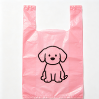 Sac en plastique rose pour T-shirt, imprimé motif animal personnalisé, emballage de vente au détail
