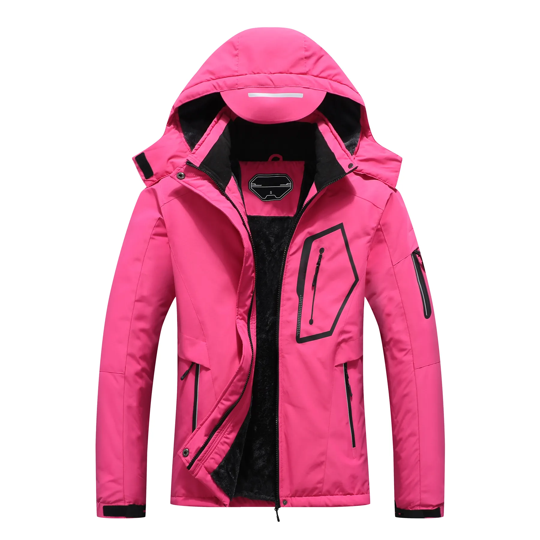 Abrigo de invierno de burbuja de manga larga de poliéster de alta calidad gratis personalizado chaqueta acolchada para damas