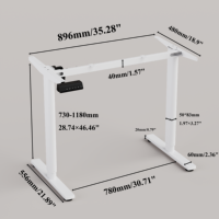 PRORIALS Cadre de bureau debout électrique moderne à moteur unique, réglable en hauteur, en acier inoxydable, ergonomique et intelligent pour le bureau