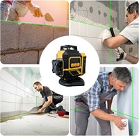 Niveau laser à lignes croisées 4D 16 lignes Faisceau laser vert avec télécommande Batterie Li-ion pour carrelage Sol
