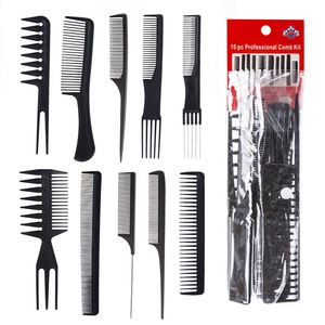 WanMei Juego de 10 peines para el cabello, herramientas de peinado duraderas de plástico negro para teñir el cabello, lavarlo y cuidarlo diariamente - Product Image 5
