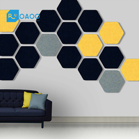 Panneaux muraux acoustiques hexagonaux autocollants en PET, décoration moderne et colorée, insonorisants