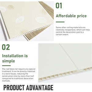 Paneles de Plástico Blancos y Dorados, Plafón, Encuentra el Precio del Panel, Resistente al Calor, Impermeable, Falso Techo 3D de PVC, Pared - Product Image 4