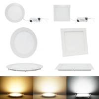 Lampu Panel Led persegi, Ultra tipis 18W datar Led langit-langit turun untuk pencahayaan dalam ruangan
