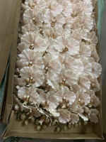 Vente chaude Style populaire Orchidée artificielle en latex au toucher réel 9 têtes Orchidées à volants pour la maison Mariage Salon Décoration du Nouvel An