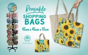 Bán buôn thiết lập của 144 cái 45x45x10cm polyester và Linen khuyến mại Tote Túi mua sắm với bán lẻ Kim Loại hiển thị đứng - Product Image 4