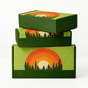 Promoción al por mayor caja de embalaje de papel Kraft corrugado entrega envío por correo con inserto - Product Image 3