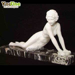 Statue da Giardino di Figure Maschili Nude Antiche in Marmo Scolpite a Mano a Grandezza Naturale - Product Image 5