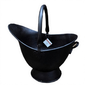 Seau à charbon de style tendance avec poignée refroidisseur de vin parfait utilise comme accessoires de bar seau/pot à charbon enduit noir de haute qualité - Product Image 1