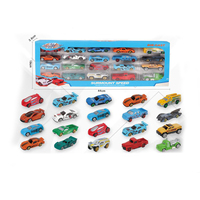 Miniatura Popular De Auto De Metal Fundido A Escala 1/64, 20 Piezas De Ruedas Libres Calientes, Juguete De Aleación Para Regalo De Niños