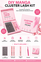 Kit d'extension de cils DQL grande capacité, en vison synthétique confortable, épaisseur 0,07 mm, tige en coton noir, cils de 10 à 16 mm
