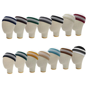 Mesh Knit Embroidered Kufi <b>Hat</b> for Muslim Men Comfortable Ethnic Cap with Rounded <b>Top</b> and Breathable Design - Product Image 6