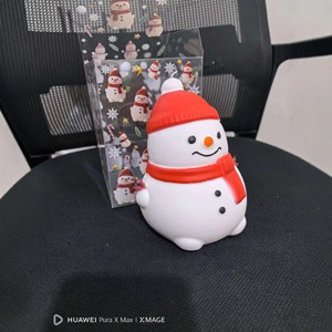 ของเล่นบีบสโนว์แมนคริสต์มาส ของเล่นเจลนุ่มๆ บรรเทาความเครียด ของขวัญในกล่อง - Product Image 5