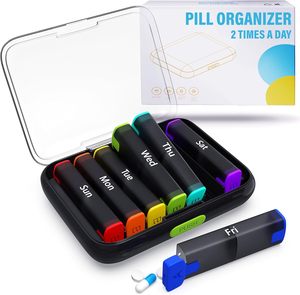 Tùy Chỉnh Monogram Công Suất Lớn Bảy Ngày Thuốc Hộp Nhà Máy Cung Cấp ABS Vitamin Cá Dầu Thuốc Lưu Trữ Trường Hợp - Product Image 5