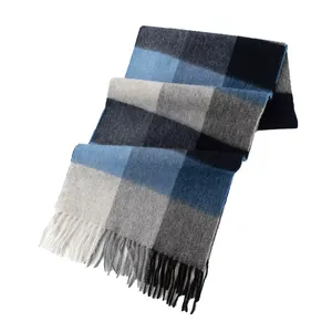 Bufanda Cálida de Lana 100% de Alta Calidad para Invierno, Diseño a Cuadros, para Hombre y Mujer, Pashmina de Cachemira de Oveja, YHK0021 - Product Image 6
