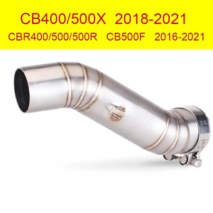 Tubo de Escape para Motocicleta <span class=keywords><strong>Honda</strong></span> CB400 CBR400 CB500F <span class=keywords><strong>CB500X</strong></span> CBR500 CBR500R 2016-<span class=keywords><strong>2022</strong></span>, Tubo de Enlace Medio de 51 mm - Product Image 6