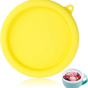 Portable 5.9in BPA-Free Silicone Lid Eco-Friendly Sustainable Reusable Bowl Covers Removable for Ice <b>Cream</b> <b>Maker</b> Replacement Lid - Product Image 1