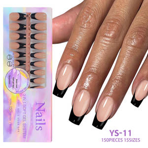 150 pièces/boîte acrylique presse sur ongles couverture complète faux faux conseils doux Gel Extension en forme de T ovale <span class=keywords><strong>Capsule</strong></span> amande sculpté bricolage Salon - Product Image 5