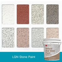 Peinture pour murs extérieurs en pierre naturelle, revêtement extérieur en sable coloré naturel, peinture à texture de pierre rugueuse