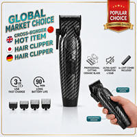 Tondeuse à cheveux rechargeable sans fil pour barbier, 2600 mAh, type C, outil de coupe de cheveux professionnel avec construction en aluminium
