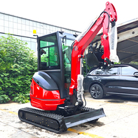 Mini-excavatrice à chenilles avec moteur Kubota EPA, 3,5 tonnes, micro-excavatrice de 1, 2, 2,5 tonnes, petite excavatrice agricole à vendre, livraison gratuite