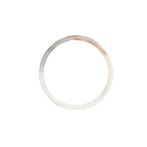 Brazalete de imitación de jade Jingling Glass, diámetro del bisel de 58 mm, diseño de campana Ruyi con patrón de plantas, regalo para joyería Hanfu - Product Image 5