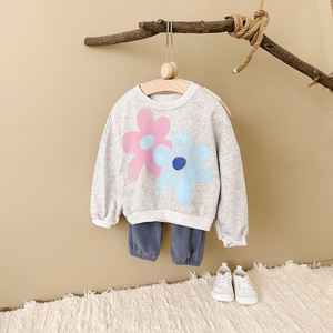 Одежда для маленьких девочек, милые От 0 до 4 лет весенние наряды, 2 шт., вельветовый Топ с цветочным принтом и длинным рукавом + штаны, детская одежда - Product Image 5