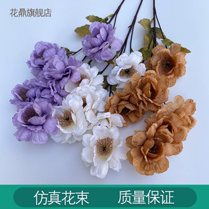 Fleurs artificielles de gardénia et de camélia, 6 têtes, fleurs en soie pour décoration de mariage, restaurant, hôtel, allée, mur - Product Image 4