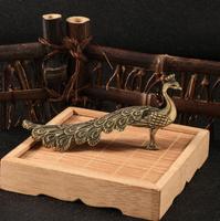 Ornements Artisanaux en Laiton Imitation Paon Antique, Artisanat de Sculpture en Alliage de Cuivre Ancien et Divers