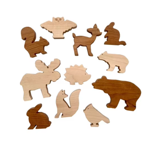 Juego de Juguetes de Animales del Bosque, Educativo, Preescolar, Montessori, Juego de Juguetes de Animales para Bebés, Alce, Zorro, Conejo, Ciervo, Oso, Búho, <span class=keywords><strong>Mofeta</strong></span> - Product Image 1