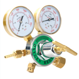 Régulateurs de pression en cuivre pur de style américain pour oxygène et acétylène CGA540 et CGA510 pour kit de soudage et de découpe - Product Image 2