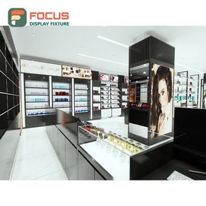 Estante de Exhibición de Acero Inoxidable Cepillado para Interiores de Tiendas Profesionales, Proveedor ODM, Mueble de Exhibición para Cosméticos - Product Image 2