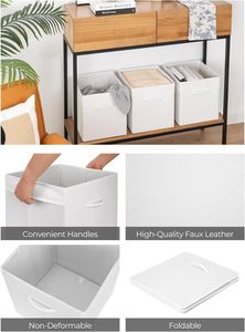Khá Trắng <span class=keywords><strong>Cube</strong></span> hộp lưu trữ cho quần áo và đồ lặt vặt gấp bin - Product Image 4