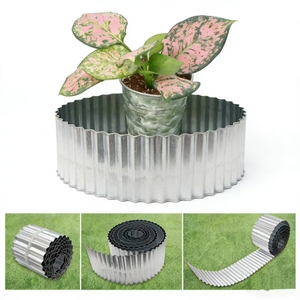 Borde <span class=keywords><strong>de</strong></span> Jardín Metálico Flexible Corrugado Negro Industrial, Moderno, Resistente al Óxido, con Acabado en Polvo, Estilo Natural - Product Image 3