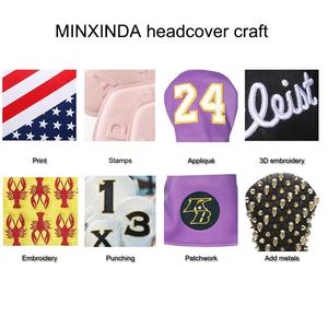 OEM Großhandel Leder Custom Applique Stickerei <span class=keywords><strong>Golf</strong></span> <span class=keywords><strong>Club</strong></span> Head cover Treiber abdeckung - Product Image 2