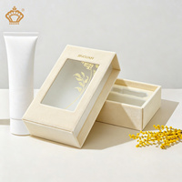 Boîte cadeau en velours, boîte cosmétique de luxe, plaque métallique avec logo personnalisé, forme personnalisée, couleur personnalisée, emballage en velours pour parfum et soins de la peau