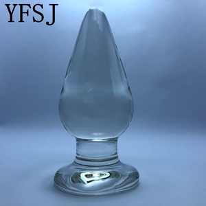 Dildo en verre lisse pour hommes/femmes, masseur de <span class=keywords><strong>la</strong></span> <span class=keywords><strong>prostate</strong></span>, point G, jouet sexuel anal - Product Image 5