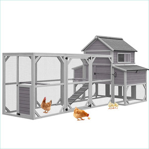 Grand poulailler en bois pour extérieur Poulailler Vente en gros Grand poulailler pour poulaillers avec nichoir Zone de course - Product Image 1