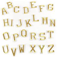 À la mode bricolage 5CM coloré brodé Patch lettres presse à chaud broderie Alphabet lettre numéro patchs pour fer sac chapeau