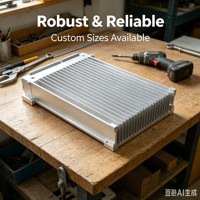 Dissipateur thermique en aluminium extrudé usiné CNC professionnel pour le refroidissement des processeurs de serveur et des infrastructures de télécommunications
