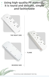 <b>Wall</b> Mountable BETA Series UK <b>Plug</b> Power Strip PC Fireproof Material Safety Shutter Overload Switch for Home Office Use - Product Image 4