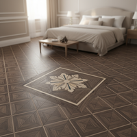 Parquet stratifié en chêne blanc de haute qualité, lisse, pour cuisine, salon, villa, espaces commerciaux, 5 ans et plus
