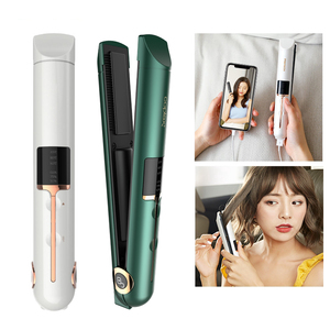 PRITECH Lisseur <span class=keywords><strong>de</strong></span> <span class=keywords><strong>cheveux</strong></span> rechargeable USB sans fil avec plaques céramiques flottantes, fer à lisser <span class=keywords><strong>de</strong></span> voyage, <span class=keywords><strong>mini</strong></span> fer à boucler pour retouches rapides - Product Image 2