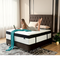 Matelas en latex durable fabriqué en Chine pour hôtel, matelas en boîte, taille simple, king, queen, matelas à ressorts ensachés en gel, mousse à mémoire de forme