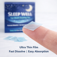 Film buccal à dissolution rapide personnalisé OEM/ODM pour un sommeil réparateur, bandes à dissolution orale, emballage de films pour un sommeil réparateur pour adultes