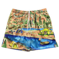 Shorts de basket-ball personnalisés pour hommes, logo du fabricant, polyester de haute qualité, impression par sublimation, entrejambe de 5 pouces, double couche, maille personnalisée