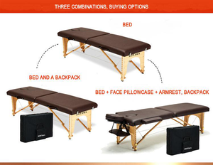 Camilla Portátil Multifuncional de 3 Secciones, Mesa de Masaje Plegable de Madera, Versátil para Hoteles, Exteriores, Escuelas, Talleres, Almacenes - Product Image 2